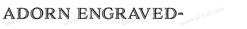 adorn engraved字体转换
